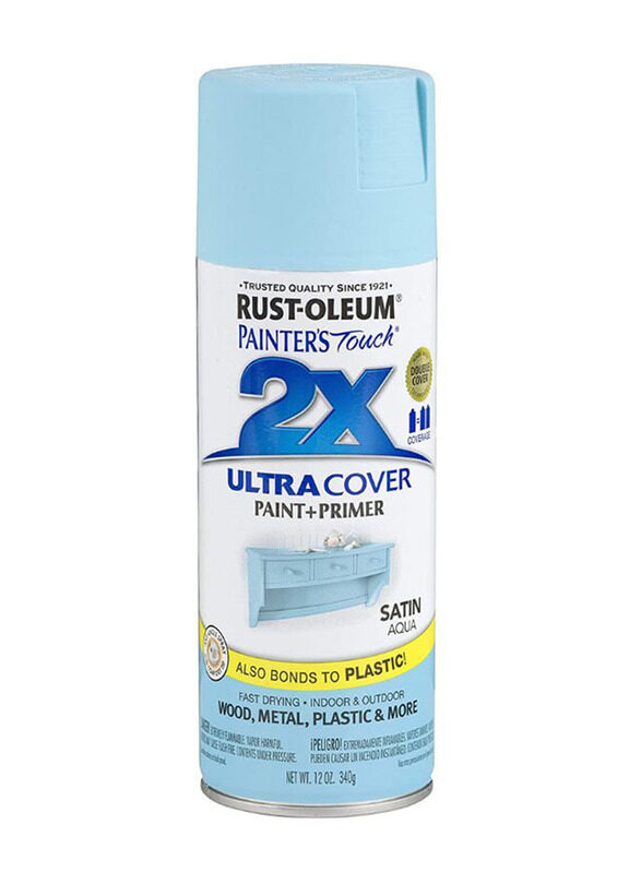

Rust-oleum Painter’s Touch 2X Ultra Cover Spray Paint Satin,12oz, Aqua