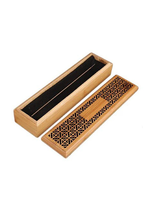 Boscage Wooden Incense Stick Burner Case Storage Box, Brown