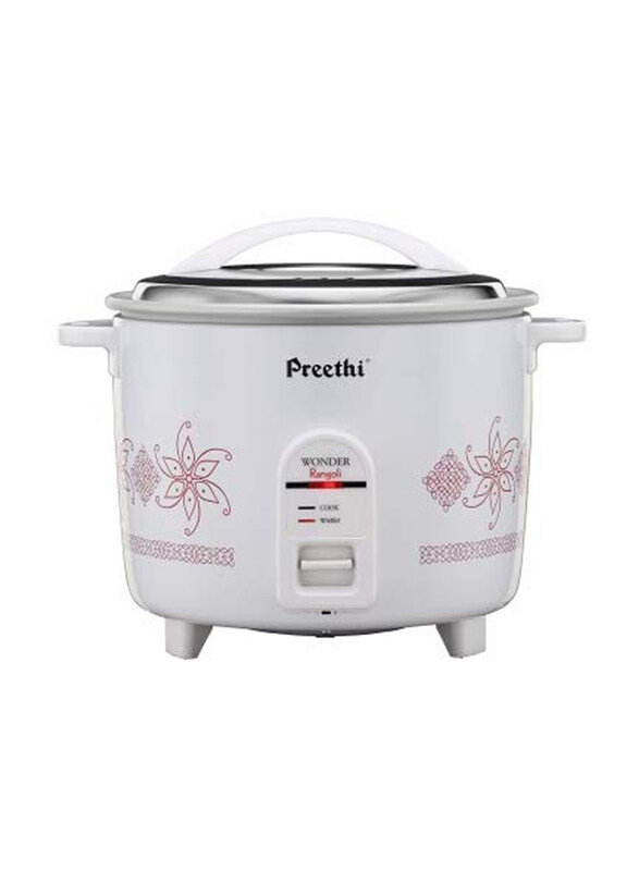 

Preethi 1.8L Rangoli Rice Cooker, White