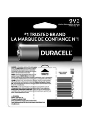 Duracell Long Lasting Coppertop 9V Alkaline Batteries, 2 Pieces, Multicolour