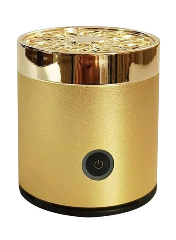 

Bukhoor Round Metal Incense Bakhoor Burner, Gold