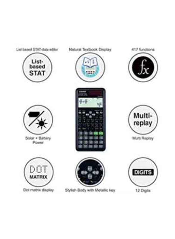 Casio 12-Digit Engineering Scientific Calculator, Multicolour