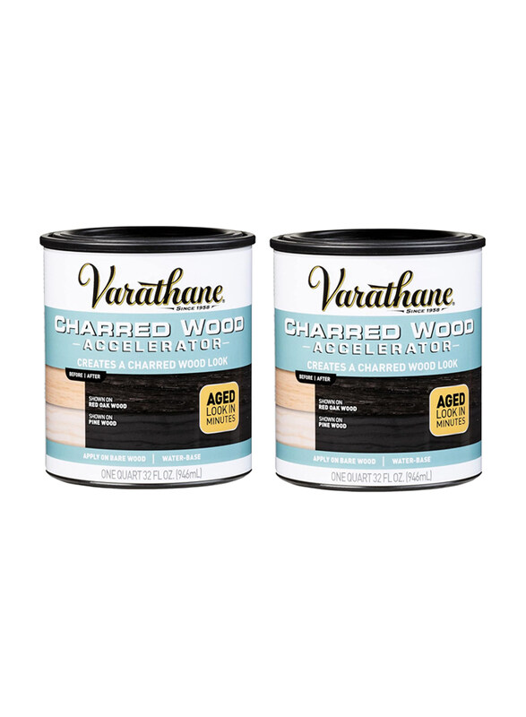 

Rust-Oleum Varathane Charred Wood Accelerator Quart, 2 x 946ml, Black