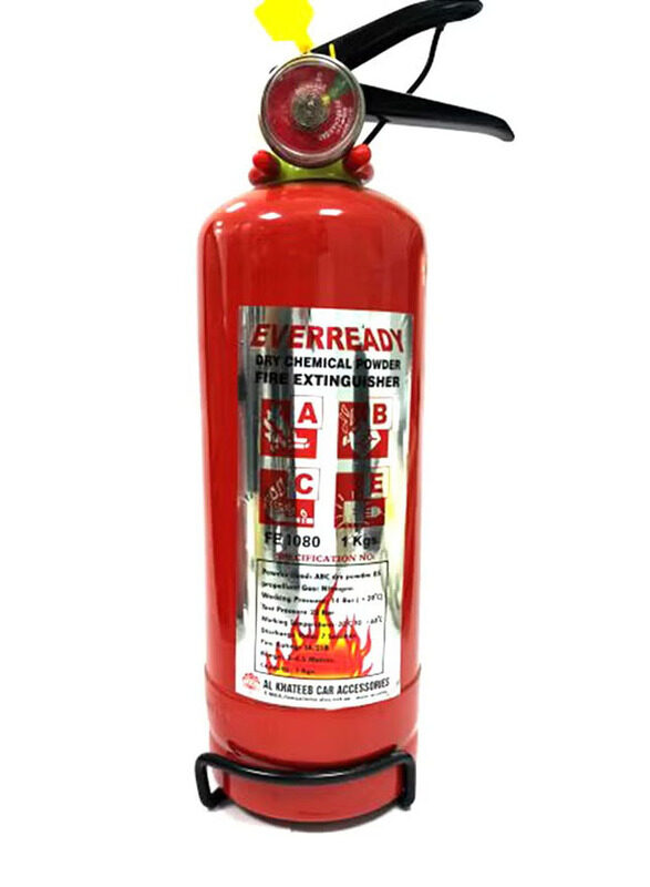 

Eveready Dry Chemical Powder Fire Extinguisher, Red