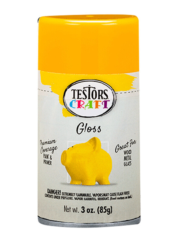 

Testors Craft Gloss Aerosols Paints, 3 Pack, Mellow Yellow