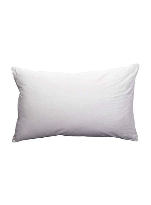 Sleep Night Soft Plain Polyester Pillow, 50 x 75cm, White