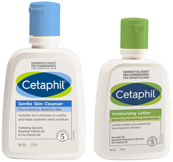 Cetaphil Gentle Skin Cleanser and Moisturising Lotion Set, 2 Pieces