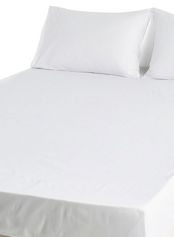 White Rose 3-Piece Cotton Blend Platinum Bedsheet Set, White