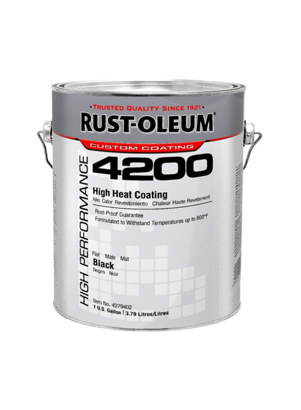 

Rust-Oleum High Performance 4200 System High Heat Coatings, 1 Gallon, 2-Pack, Black