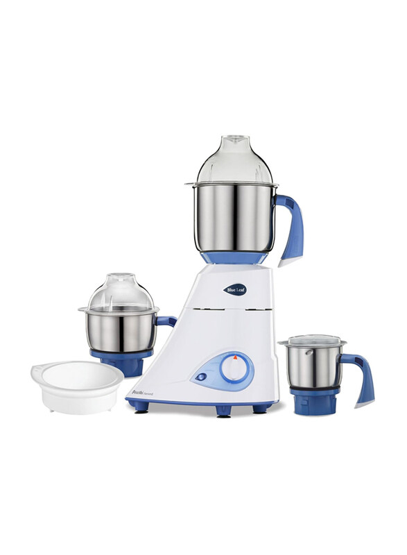 

Preethi Blue Leaf Diamond Mixer Grinder with 3 Jars, 750W, MG-214, White/Blue