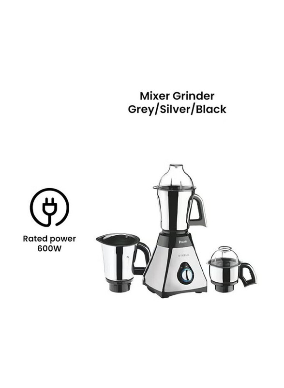 Preethi Steel Mixer, 600W, Preethi-Mg-178/02, Grey/Silver/Black