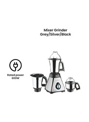 Preethi Steel Mixer, 600W, Preethi-Mg-178/02, Grey/Silver/Black