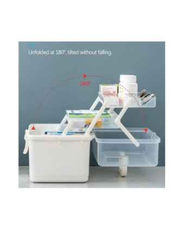 3-Tier Emergency Medical Kit, White