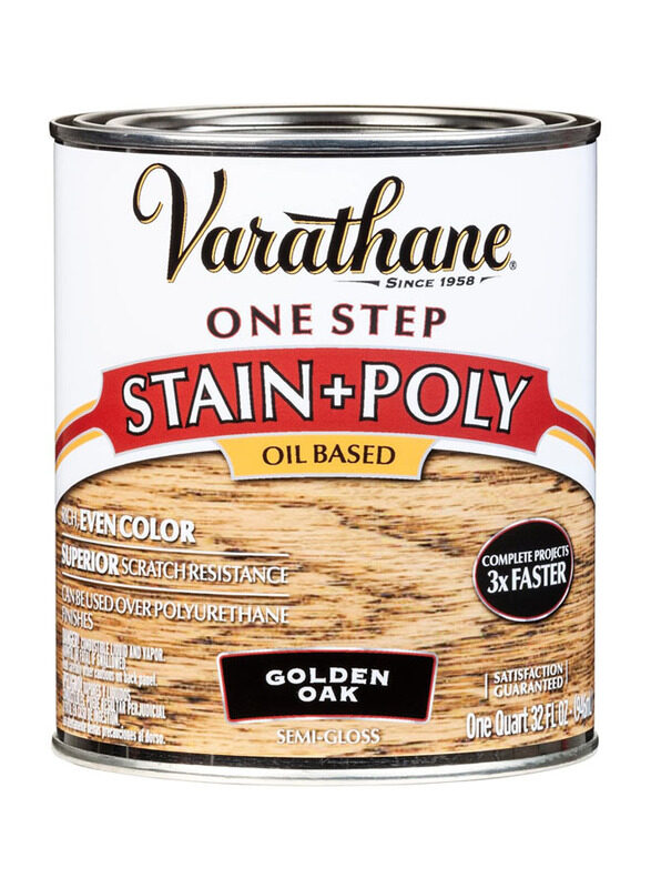 

Rust-Oleum Varathane Premium One Step Stain & Polyurethane Oil-Based Quart, 946ml, Golden Oak