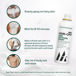 Mountainor Hair Removal Cream Spray for Men, 200ml