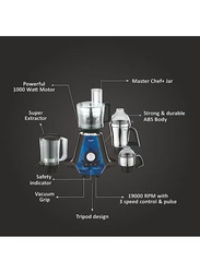 Preethi Mixer Grinder with 4 Jars, 1000W, Mg-255, Black