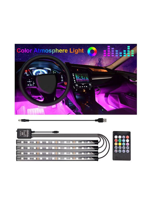 36 LED DC 12V Music Car USB Interior Light, 1 Piece