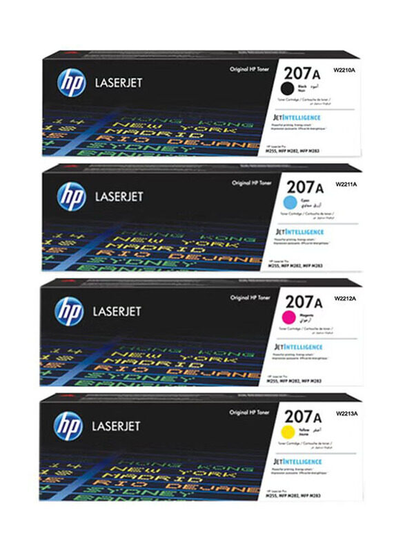 

HP Original 207A Black and Tri-Color Toner for HP Pro M255/M283fdw/M283fdn, 4 Piece