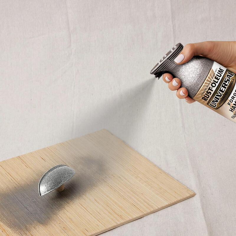 Rust-Oleum Universal All Surface Forged Hammered Spray Paint, 6 x 12oz, Antique Pewter