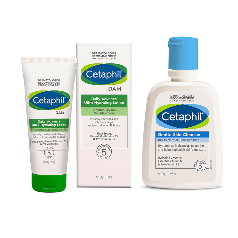 Cetaphil Gentle Skin Cleanser and DAM Set, 2 Pieces