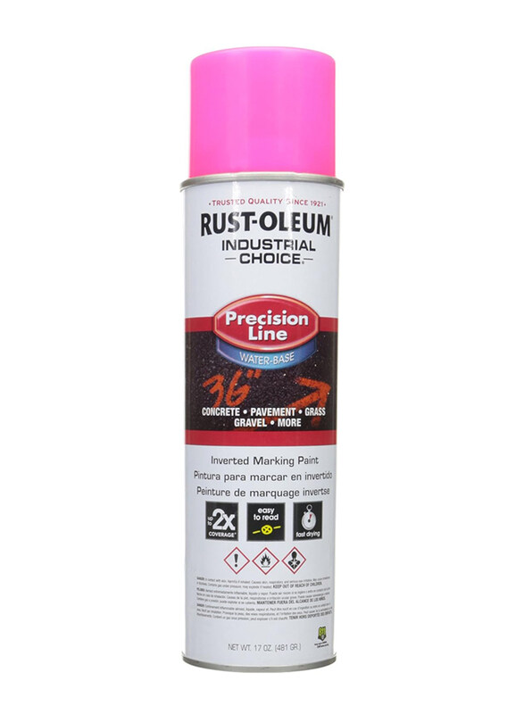 

Rust-oleum M1800 System Water Base Precision Line Marking Paint, 17oz, Pink