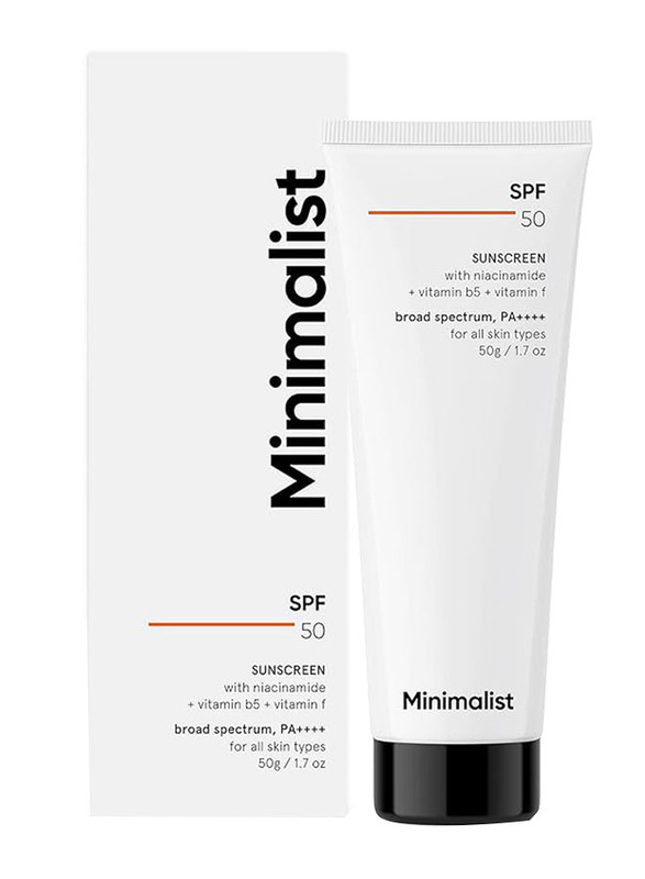 Minimalist Multi Vitamin SPF 50+ PA ++++ Sunscreen for Complete Sun Protection, 50 gm