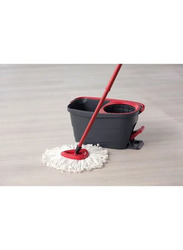 Vileda Easy Wring & Clean Spin Floor Mop Set, Red/Black