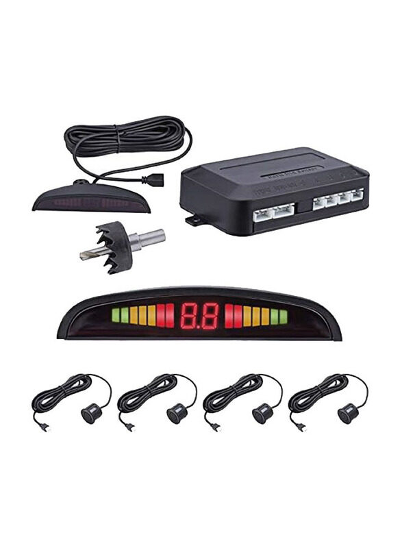 

Generic Car Reverse Backup Radar System with 4 Sensors, Black