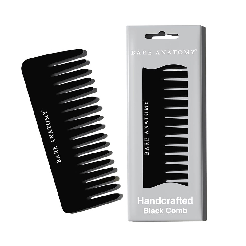 

Bare Anatomy Handcrafted Black Comb- Gently Detangles & Controls Flyaways, 1 Piece