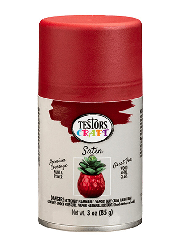 

Testors Craft Satin Aerosols Paints, 3 Pack, Crimson Red