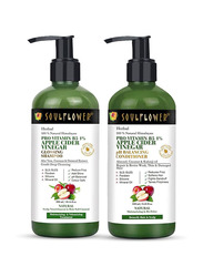 Soulflower Pro Vitamin B5 1% Apple Cider Vinegar Shampoo & Conditioner Set, 2 x 500ml