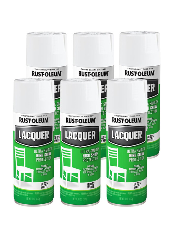 

Rust-oleum Specialty Lacquer Spray Paint, 6 x 312gm, White