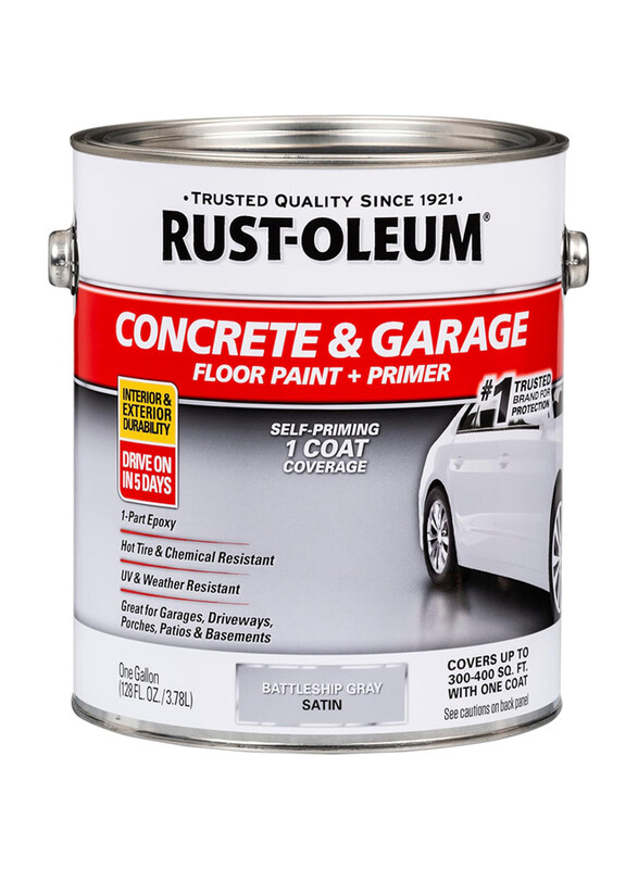 

Rust-Oleum Epoxy Floor Paint + Primer, 3.78 Liters, Battleship Grey