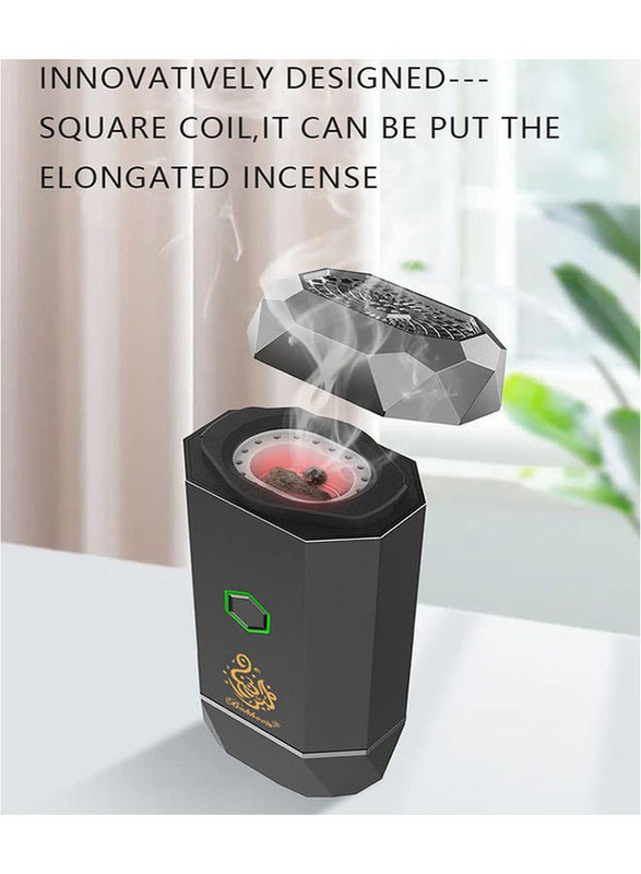 Bukhoor B16 Smart Electric Diffuser Incense Burner, Black