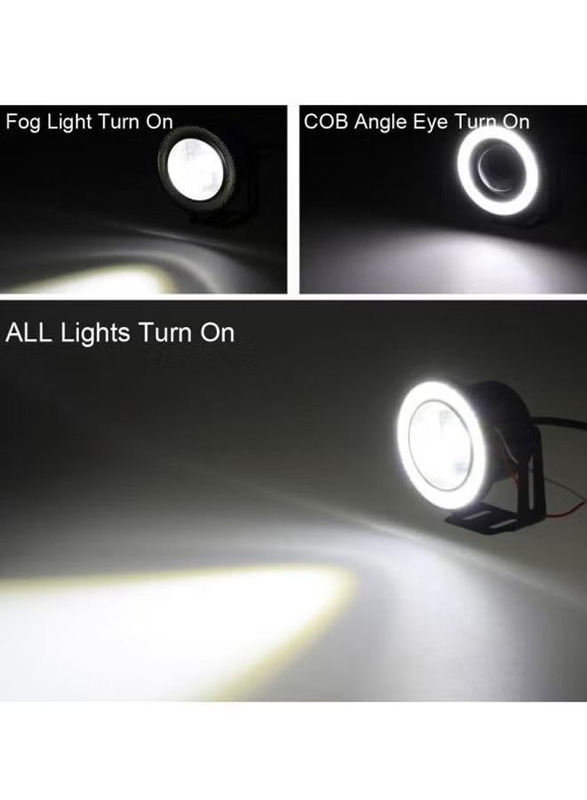 Toby's LED Eye Fog Car Light, 2 Pieces, Black