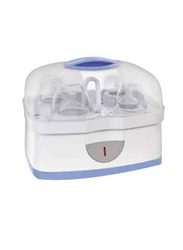 Chicco 2 In 1 Sterilnatural Steam Sterilizer 24-hour Protection With Adjustable Size, 330ml, Clear/White