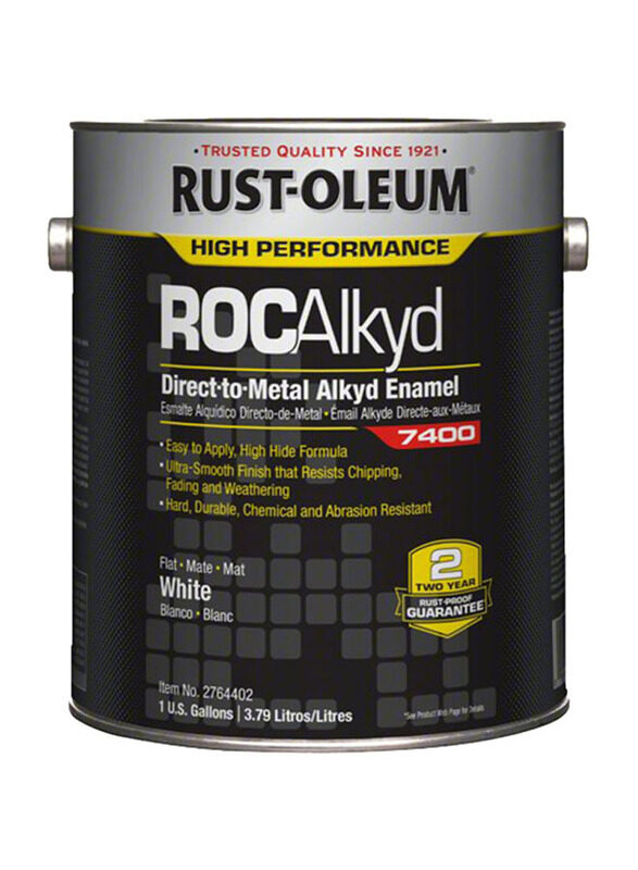 

Rust-Oleum High Performance Industrial Coating 7400 DTM Alkyd Enamels, 1 Gallon, Flat White