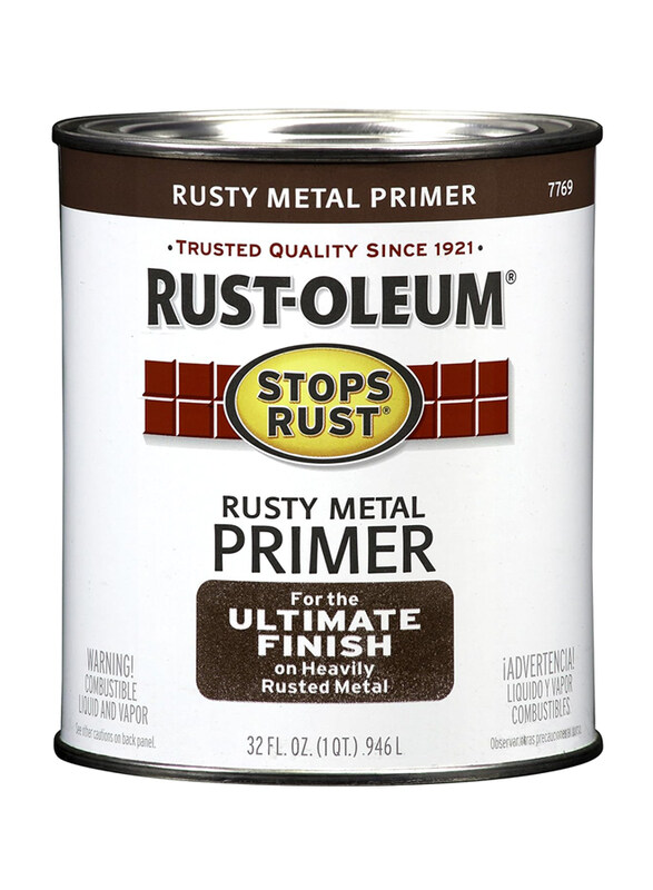 

Rust-Oleum Stops Rust Flat Rusty Metal Primer, 2 x 32oz, Brown