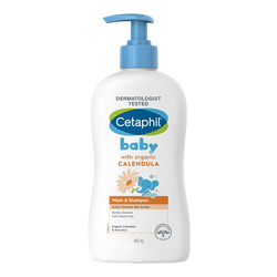 Cetaphil 2 x 400ml Baby Wash & Shampoo with Organic Calendula