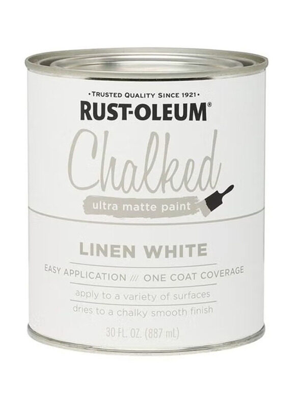 

Rust-oleum Chalked Ultra Matte Paint, 887ml, Linen White