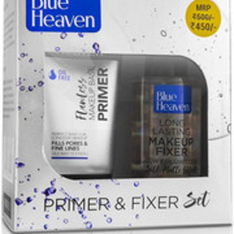 Blue Heaven Primer & Fixer Combo Set, Transparent, 30 g + 60 ml