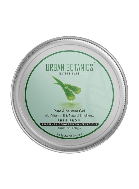 Urban Botanic Pure Aloe Vera Skin/Hair Gel with Vitamin E & Natural Emollients, 2 x 200gm