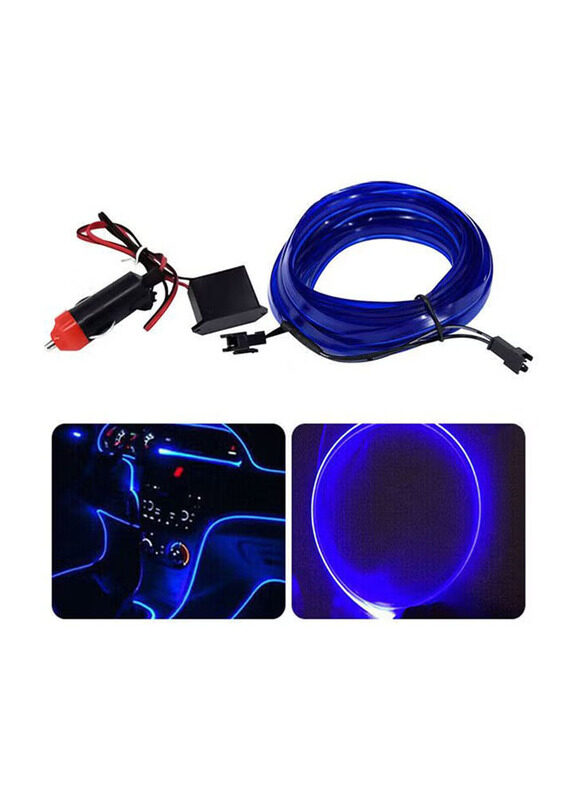 

Generic Car Interior Decor Strip EL Wire Cable with Power Inverter Set, Multicolour