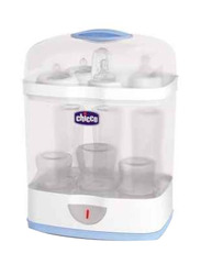 Chicco 2 In 1 Sterilnatural Steam Sterilizer 24-hour Protection With Adjustable Size, 330ml, Clear/White