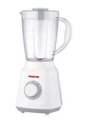 Nikai 1.5L Blender with Grinder Jar, 300W, NB1700T3, White