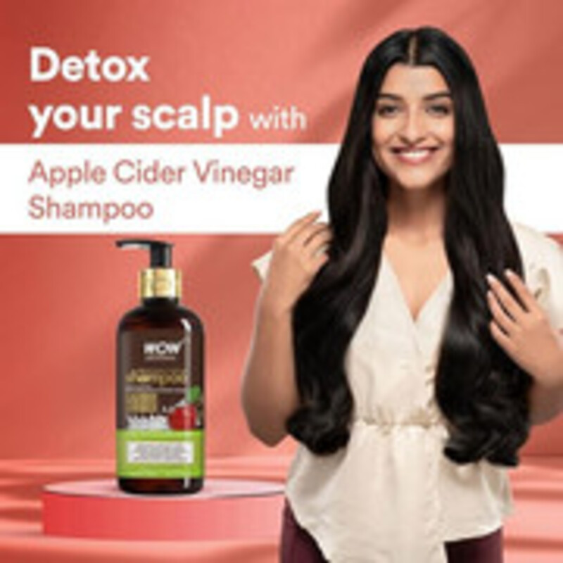 WOW Apple Cider Vinegar No Parabens & Sulphate Shampoo, 300mL