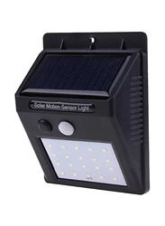 Day-Night Solar LED Wall Light with Motion Sensor, Black