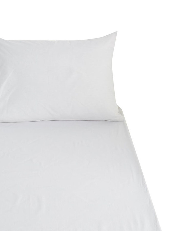 White Rose 3-Piece Cotton Blend Platinum Bedsheet Set, White