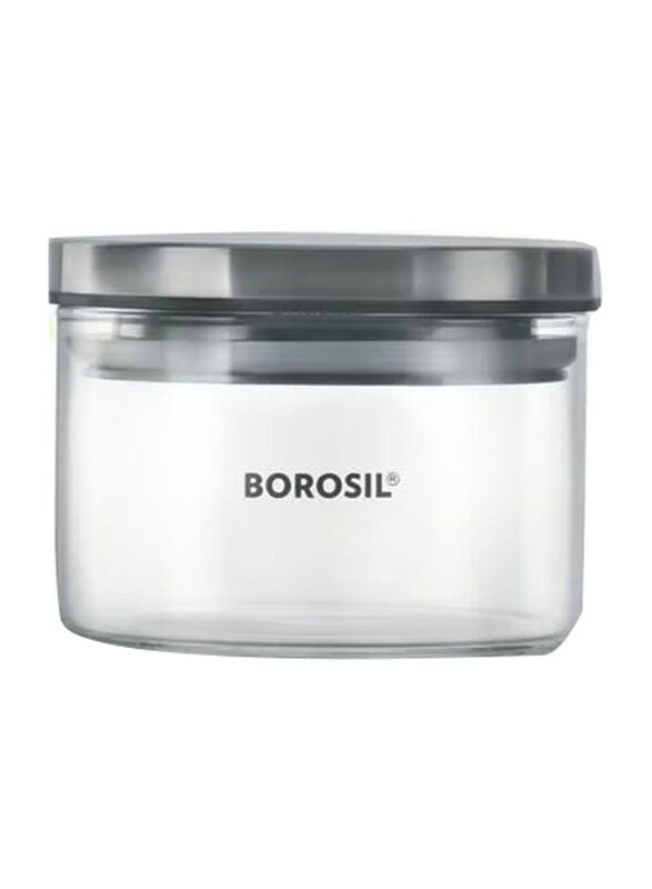 

Borosil Glass Storage Jar With Lid, 300ml, Clear/Silver