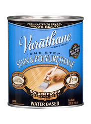 Rust-Oleum Varathane Water Based Wood Stain & Polyurethane, Quart, 946ml, Golden Pecan